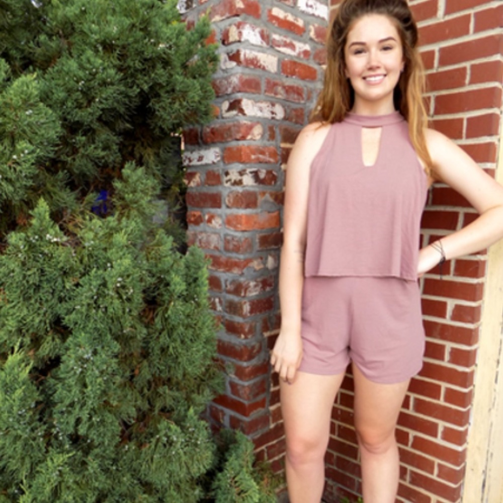 Halter Peplum Romper